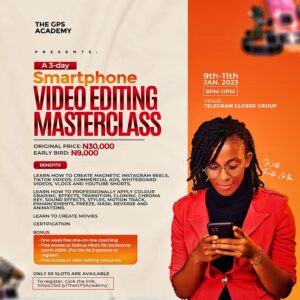 Smartphone Video Editing Course showing you the benefits and bonuses.